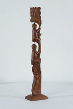 Load image into Gallery viewer, Hand Carved Wood Monkey Tree Sculpture Folk Art Figure 14 Inch