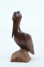 Load image into Gallery viewer, Mid Century Modern Hand Carved Wooden Pelican Sculpture 6 Inch