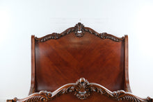 Load image into Gallery viewer, Traditional Carved Queen Size Bed Frame with Scrollwork