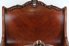 Load image into Gallery viewer, Traditional Carved Queen Size Bed Frame with Scrollwork