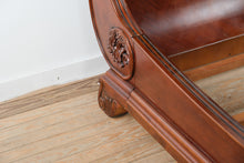 Load image into Gallery viewer, Traditional Carved Queen Size Bed Frame with Scrollwork