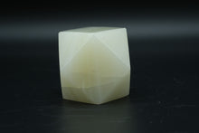 Load image into Gallery viewer, Carved Alabaster Geometric Paperweight – 14-Sided Polyhedron