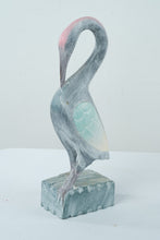 Load image into Gallery viewer, Wooden Carved Crane Statue