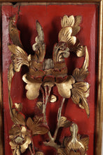 Load image into Gallery viewer, Carved Oriental Flowers on Custom Made Frame