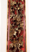 Load image into Gallery viewer, Carved Oriental Flowers on Custom Made Frame