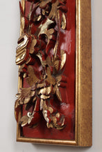 Load image into Gallery viewer, Carved Oriental Flowers on Custom Made Frame