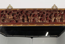 Load image into Gallery viewer, Carved Oriental Panel in Custom Frame with Mirror