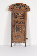 Load image into Gallery viewer, Carved Oriental Panels on Hanging Wall Plaque