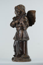 Load image into Gallery viewer, Carved Wooden Angel Playing Violin - Paper Mache Form - Vintage