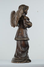 Load image into Gallery viewer, Carved Wooden Angel Playing Violin - Paper Mache Form - Vintage