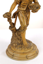 Load image into Gallery viewer, Carved Young Man Holding Fruit Basket Lamp