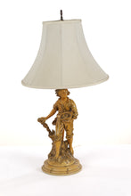 Load image into Gallery viewer, Carved Young Man Holding Fruit Basket Lamp