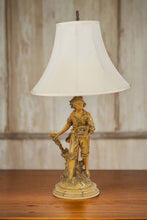 Load image into Gallery viewer, Carved Young Man Holding Fruit Basket Lamp