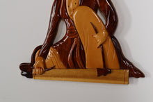 Load image into Gallery viewer, Carved Woman with Tools - Hanging Wall Art