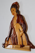 Load image into Gallery viewer, Carved Woman with Tools - Hanging Wall Art