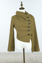 Load image into Gallery viewer, C Asch Gro Abrahamsson Olive Green Hooded Cropped Wool Jacket