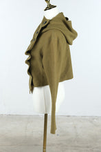 Load image into Gallery viewer, C Asch Gro Abrahamsson Olive Green Hooded Cropped Wool Jacket