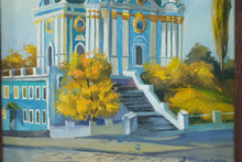 Load image into Gallery viewer, Original Oil Painting St Andrews Church Kyiv Ukraine Signed Framed Canvas