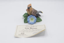 Load image into Gallery viewer, Lenox Cedar Waxwing Fine Porcelain Bird Figurine Morning Glory Certificate