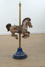 Load image into Gallery viewer, Vintage-Style Ceramic Carousel Horse on Stand – Hand-Painted, 24" Wide