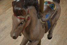 Load image into Gallery viewer, Vintage-Style Ceramic Carousel Horse on Stand – Hand-Painted, 24" Wide