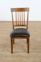 Load image into Gallery viewer, Solid Wood Dining Chair with Black Vinyl Seat