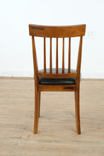 Load image into Gallery viewer, Solid Wood Dining Chair with Black Vinyl Seat