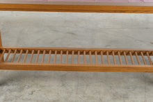 Load image into Gallery viewer, Charles Webb Oak Tile Top Console Table with Slatted Shelf