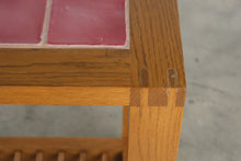Load image into Gallery viewer, Charles Webb Oak Tile Top Console Table with Slatted Shelf