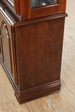 Load image into Gallery viewer, St. Arthur Traditional Cherry China Cabinet with Glass Display & Carved Details