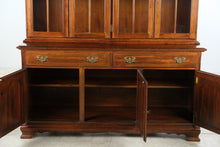 Load image into Gallery viewer, Traditional Solid Cherry Two Piece China Cabinet with Lighted Display Hutch