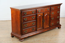 Load image into Gallery viewer, Cherry Queen Anne Triple Dresser with Cabinet Storage