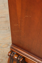 Load image into Gallery viewer, Traditional Carved Wood Nightstand with Serpentine Front and Scroll Feet