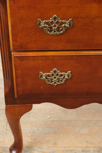 Load image into Gallery viewer, Cherry Queen Anne Highboy Chest on Chest Dresser
