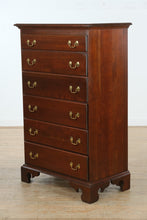 Load image into Gallery viewer, Solid Cherry Tall Chest with Polished Brass Hardware
