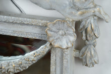 Load image into Gallery viewer, Antique-Style Cherub Mirror with Flame Urn & Garland – 19.5" x 33"