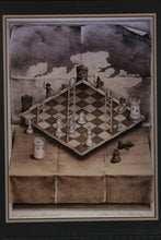 Load image into Gallery viewer, Vintage Baldwin Art Group Chess Surreal Print MC Escher Style Framed Wall Art 35x43