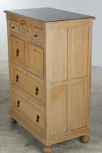 Load image into Gallery viewer, Vintage Oak Chest of Drawers with Carved Details and Inlaid Accents