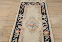 Load image into Gallery viewer, Midnight Rose Chinese Wool Runner – 2.3' x 8'