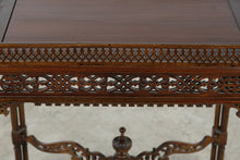 Load image into Gallery viewer, Chinese Chippendale Style Carved Wood Side Table with Gallery Top