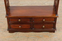 Load image into Gallery viewer, Vintage Mahogany Fretwork Wall Shelf 4 Drawers