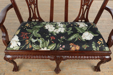 Load image into Gallery viewer, Chippendale Style Mahogany Bench with Carved Openwork Back