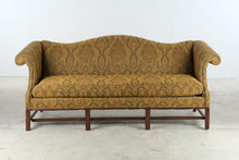 Load image into Gallery viewer, Traditional Paisley Chippendale Style Mahogany Camelback Sofa