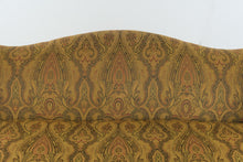 Load image into Gallery viewer, Traditional Paisley Chippendale Style Mahogany Camelback Sofa