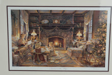 Load image into Gallery viewer, Christmas at the Cottage by Trisha Romance – Limited Edition Signed & Numbered Print (6069/15000) w/ COA – 21.5" x 24" Framed Holiday Art