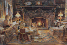 Load image into Gallery viewer, Christmas at the Cottage by Trisha Romance – Limited Edition Signed & Numbered Print (6069/15000) w/ COA – 21.5" x 24" Framed Holiday Art