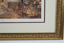 Load image into Gallery viewer, Christmas at the Cottage by Trisha Romance – Limited Edition Signed & Numbered Print (6069/15000) w/ COA – 21.5" x 24" Framed Holiday Art