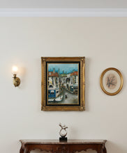 Load image into Gallery viewer, P. Janssen Original Painting – European Street Scene, Parisian Style Cityscape