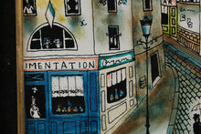 Load image into Gallery viewer, P. Janssen Original Painting – European Street Scene, Parisian Style Cityscape