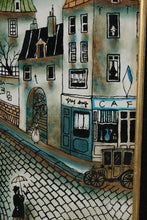 Load image into Gallery viewer, P. Janssen Original Painting – European Street Scene, Parisian Style Cityscape